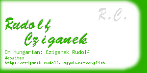 rudolf cziganek business card